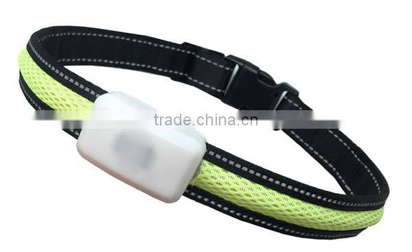 Battery free vibration energy PET collar with self-powered LED light