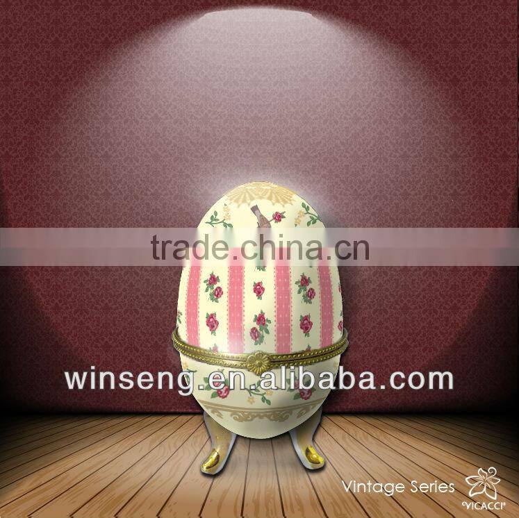 Wholesale Porcelain Egg-shaped Trinket box ornaments