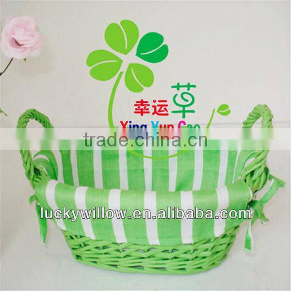 2017 white rectangle storage willow basket