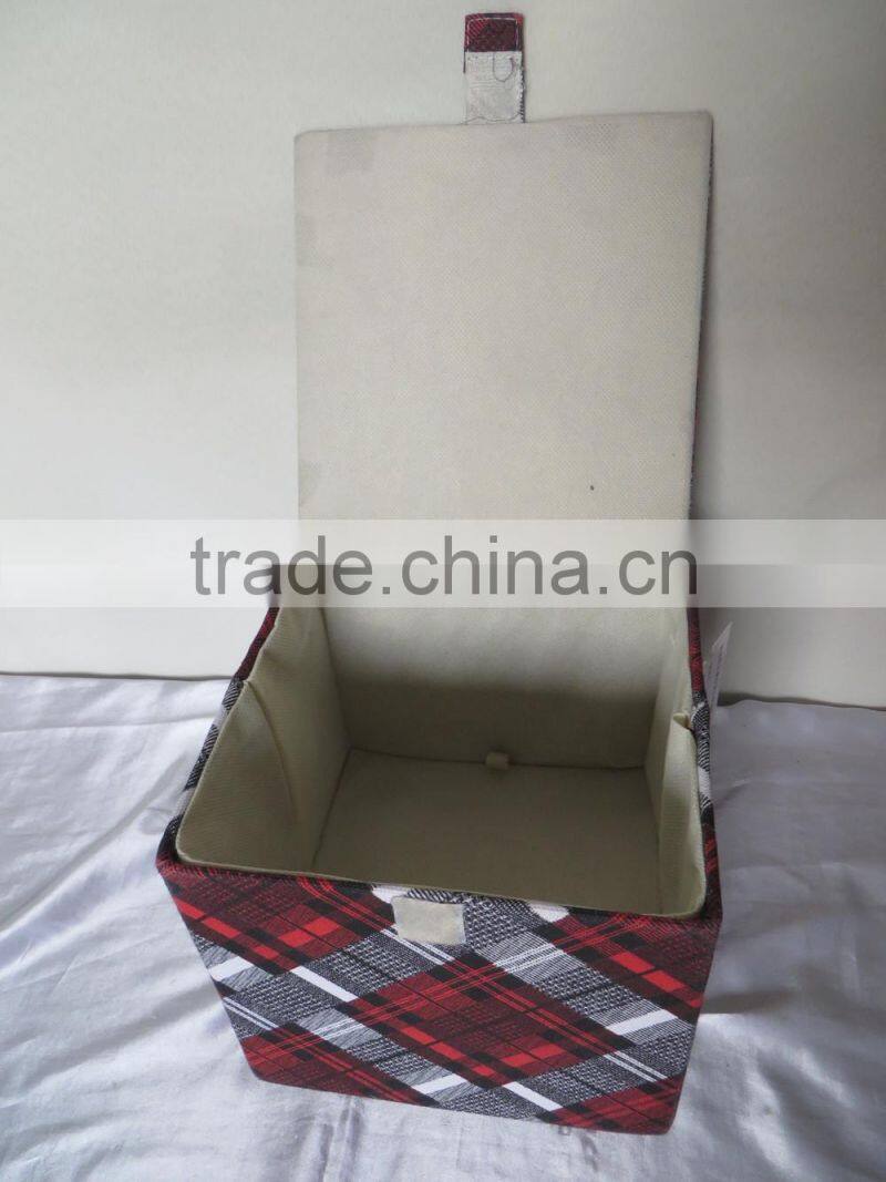 Trellis design home mini fabric canvas folding storage box