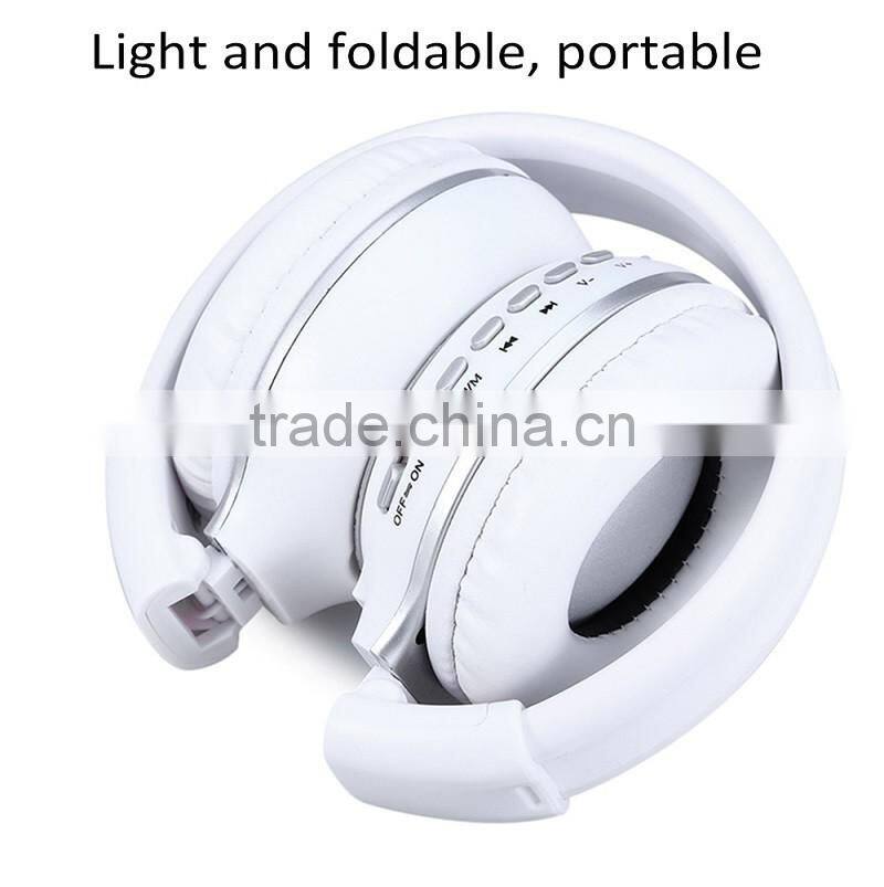 LED Display Screen Wireless Stereo Bluetooth Headset Headphone Handsfree Earphone With Mic, FM Radio, TF Card Slot