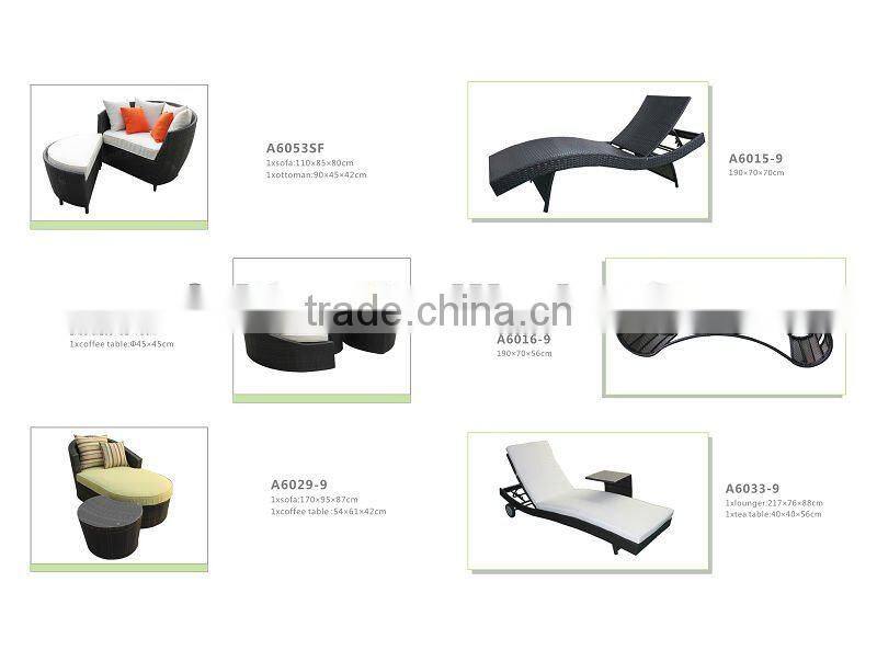 A6077CH outdoor rattan moon sofa wicker modern rocking chair