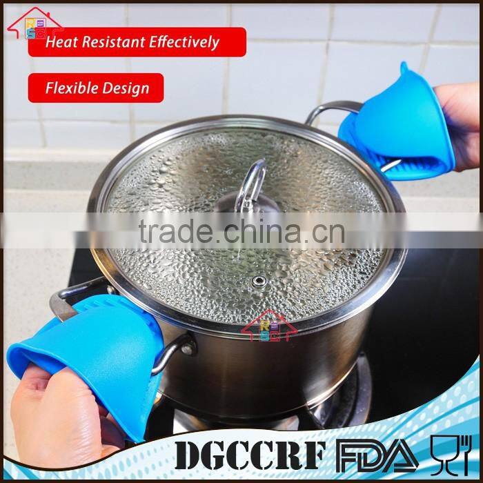 NBRSC High Quality Heat Resistant Mini Cooking Pinch Mitts Silicone Gloves Pot Holder