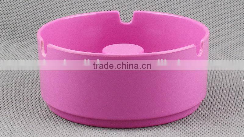Melamine Round Ashtray with logo pink color