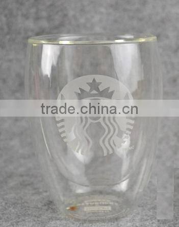 double wall glass milk cup