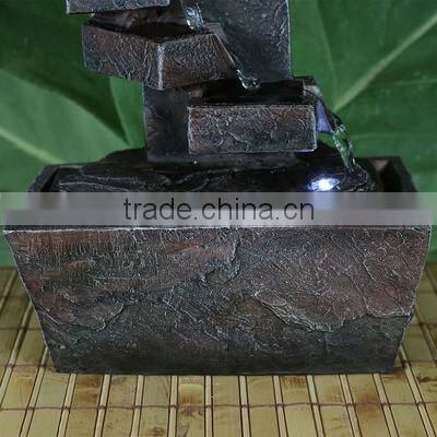 Spiral Staircase Tabletop Water Fountain with LED Light