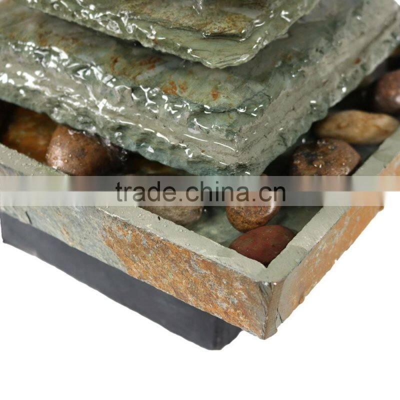 Slate Pyramid Tabletop Water Fountain