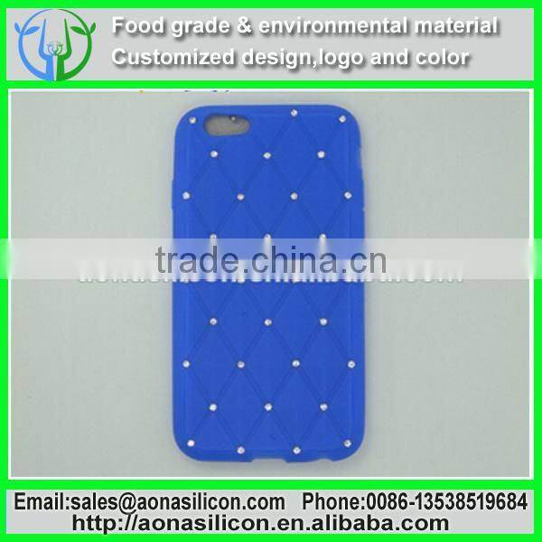 Rhinestone silicone mobile phone case