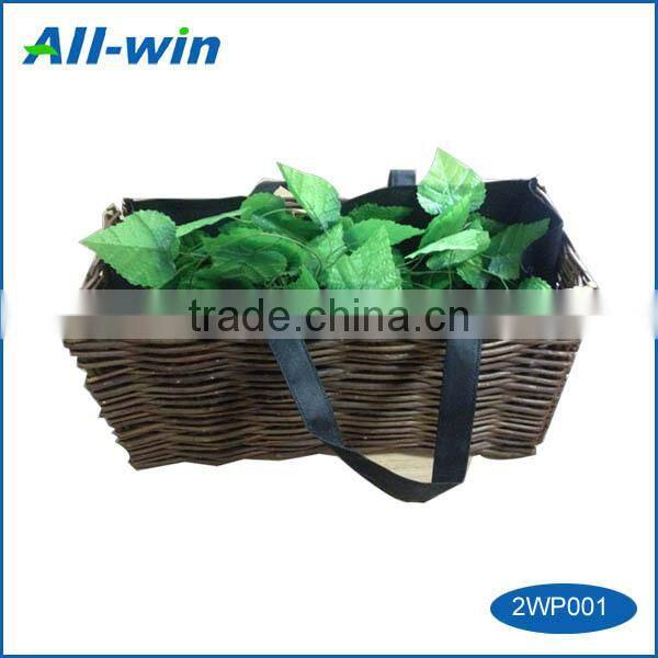 Garden tools well-knit strong rectangle natural willow planter basket