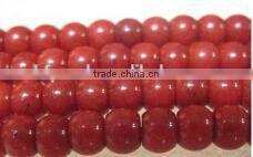 6-7mm natural red coral beads