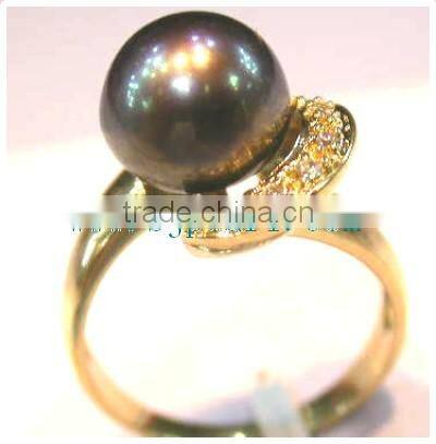 Purple pearl ring tahitian ring