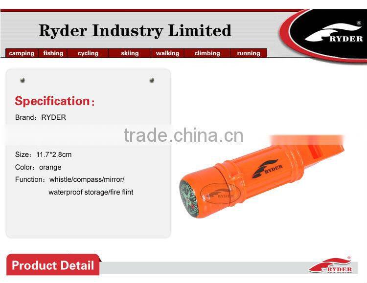 5 in 1 Orange Plastic Whistle