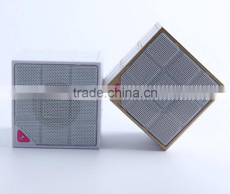 Hot new products for 2016 cute shape portable speaker ,h0ttv music cube speaker for sale