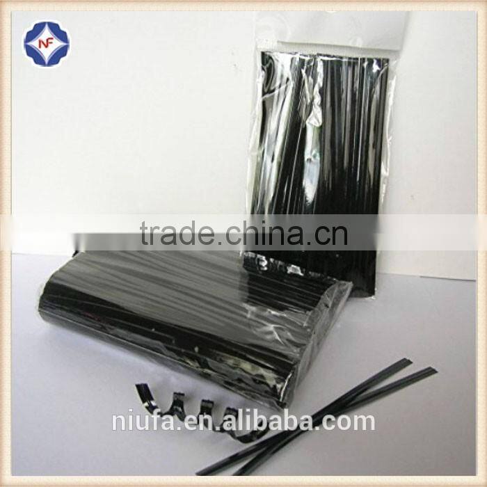 Light pink colored metallic twist tie roll for bamboo decoration candy lollipop food bag packaging