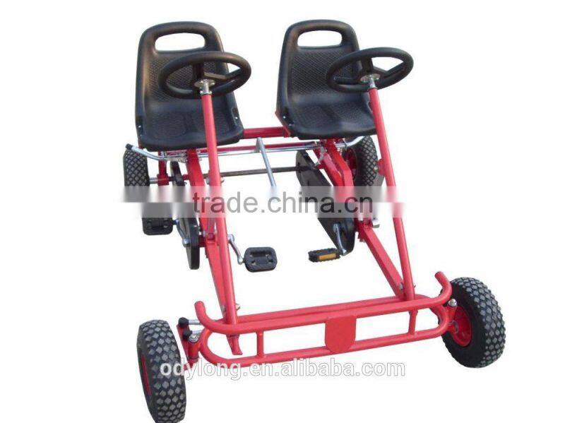 Hot sell fashion family two person pedal car, four wheel surrey bike F2150