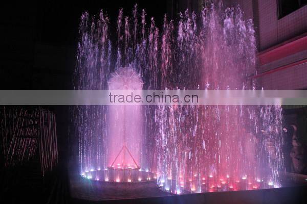 outdoor fountains led lighting music dancing flower