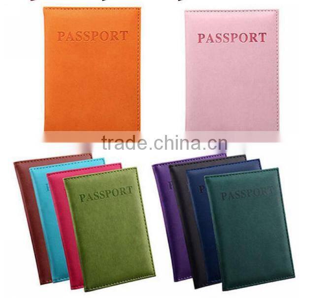 New Universal Womens Mens PU Leather Passport Holder Cover Ticket Protector Case