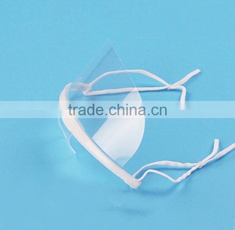 Widely used in hotel and restaurant smile antibacterial transparent clear plastic sanitary face mask for food service