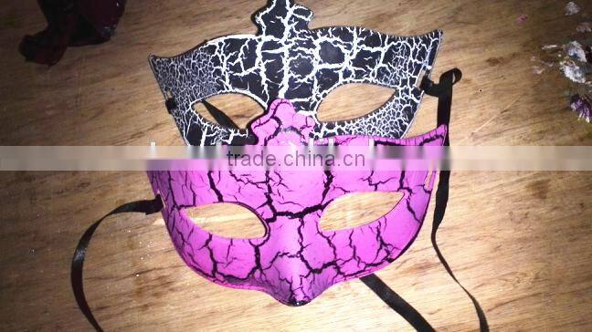 Hard PVC Plastic Venice Crack Mask Cheap Carnival Mask