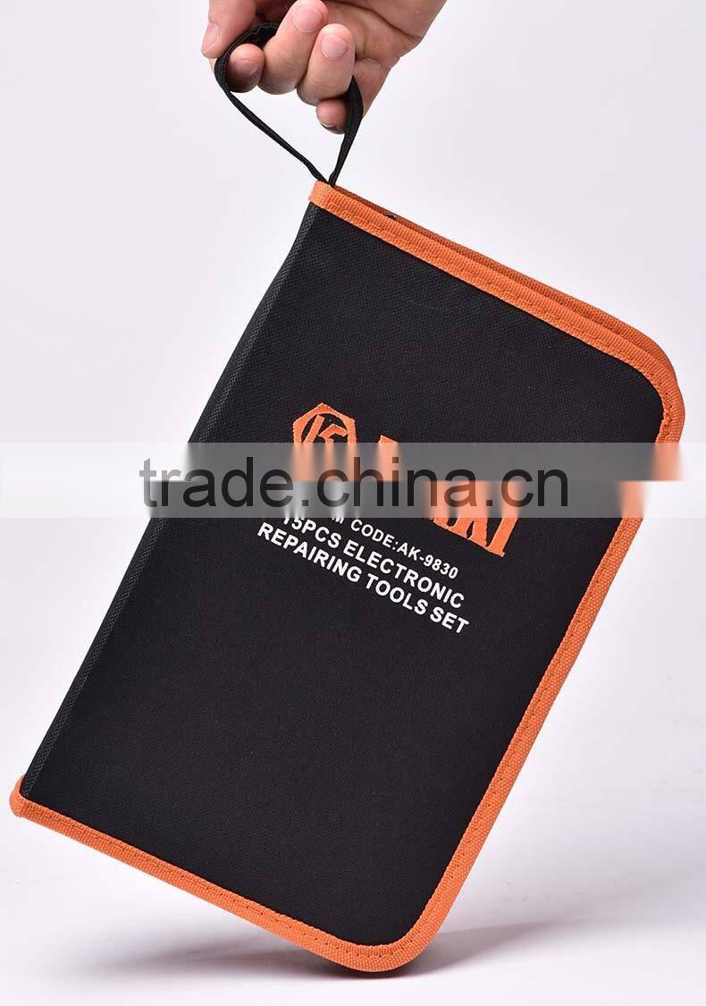 AK-9830 high quality 15pcs electronic tool set