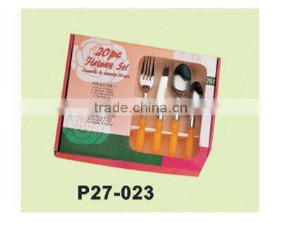20pcs stainless steel plastic flatware set