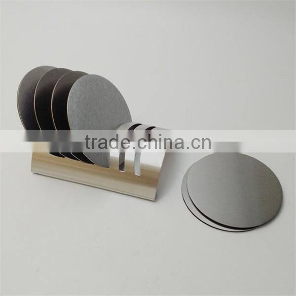 Promotion round shape stainless steel cup coaster for bar