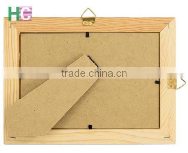 2017 customized wooden photo frame with steady for sale
