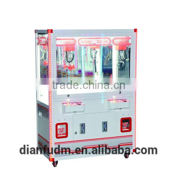 2015 hot sale rainbow style coin operate claw crane machine/toy crane machine for sale