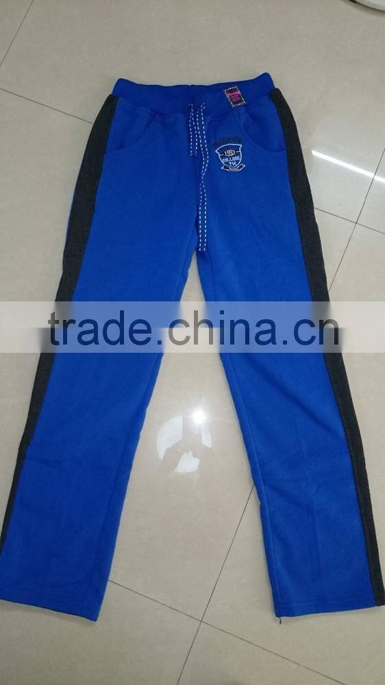 OEM design boys winter embroidered school uniform long pants