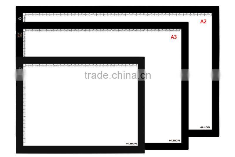 HUION high brightness aluminum frame led graphics tablet drawing tracing led light pad