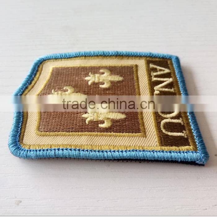 2017 factory custom high quality embroidery blank patches for clothing
