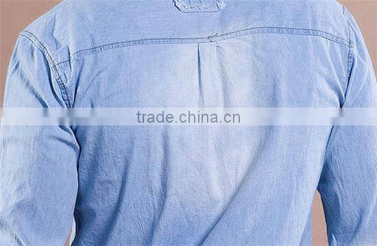 Long sleeve men denim shirt casual man shirts MOQ 5PCS