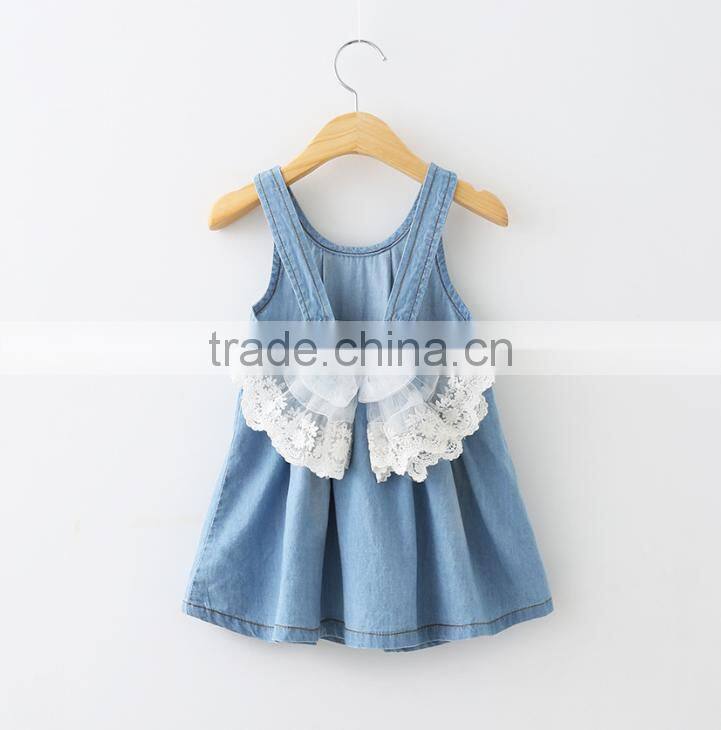 Denim Overalls Dresses for baby girls,,Backless dress