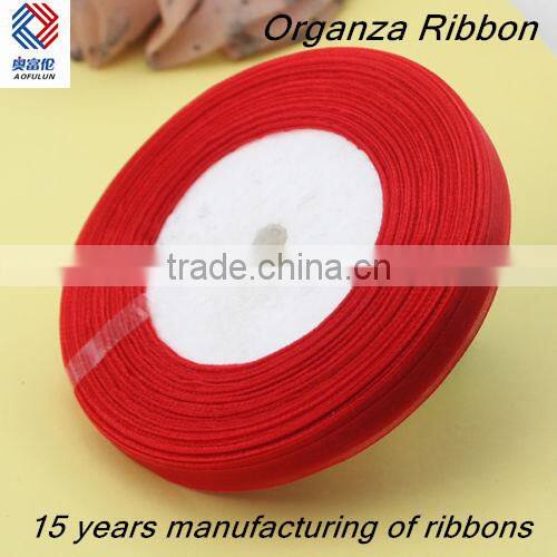 Solid color High Quality Organza Ribbon