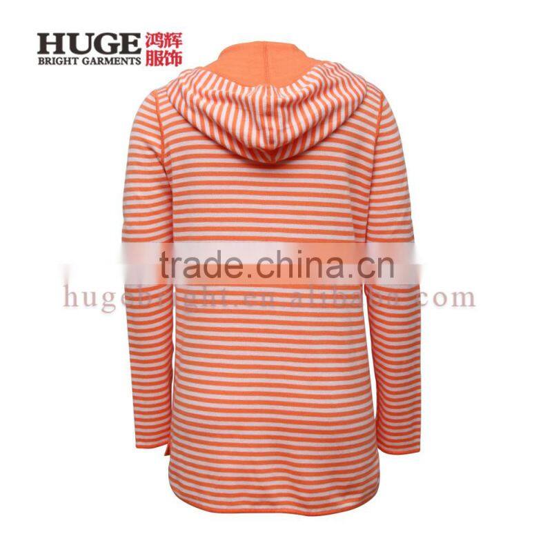 Long Sleeve Kintted With Hood Lightweight Cardigan