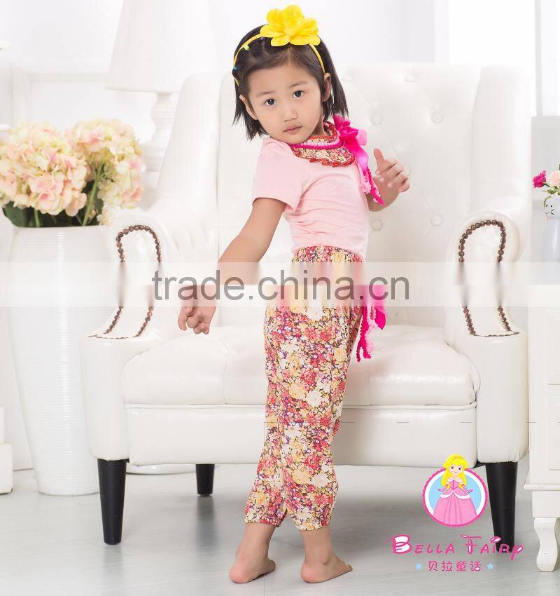 High quality baby outfit boutique kids spring two pieces clothing set wholesale children clothes