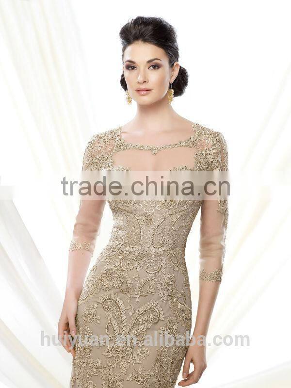 new designer lace open back elegant dresses long sleeves