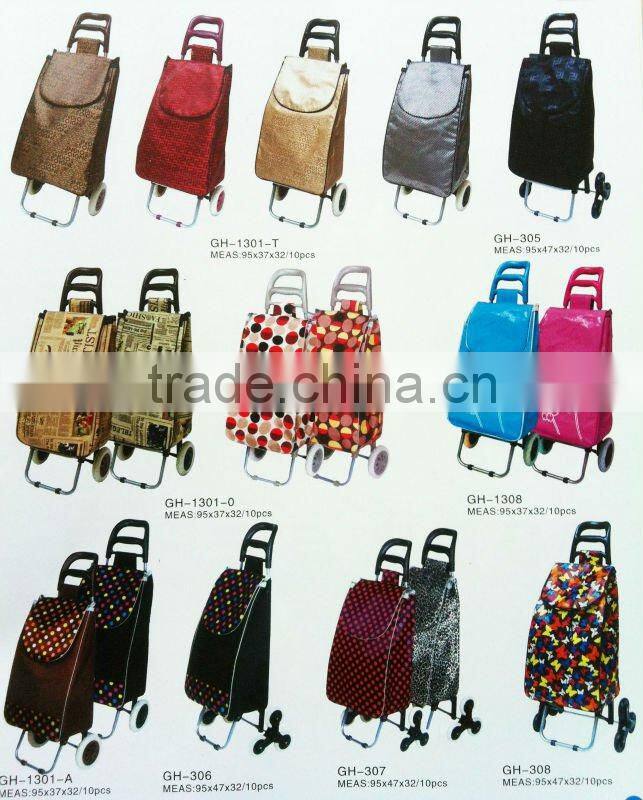 cool shopping trolley car with bag