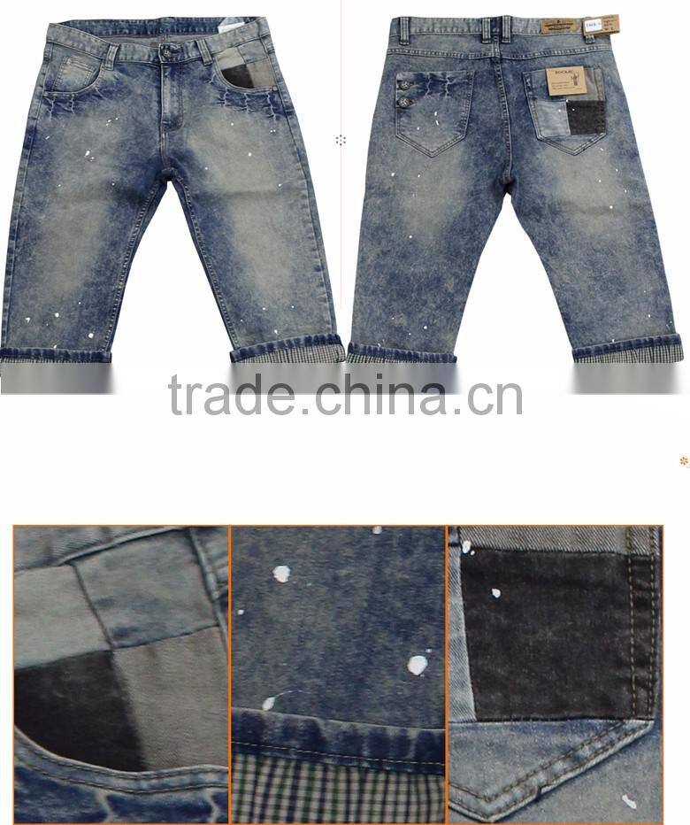 phs0709 casual summer short man's jeans cotton pants MOQ 300