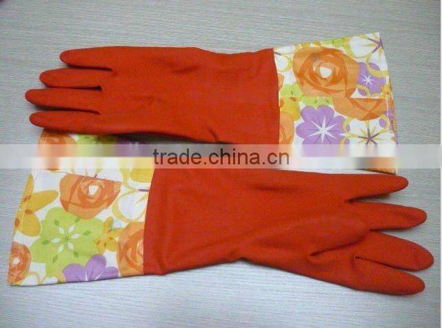 Hot sale CE long sleeve rubber gloves factory direct sale