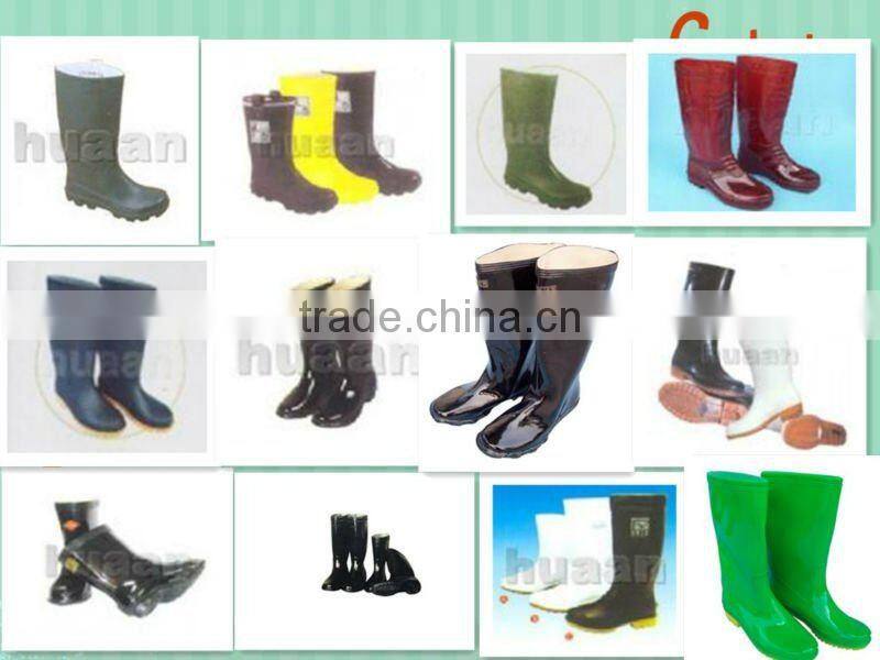 PVC safety high anti-smashing rain boots, steel toe safety boots