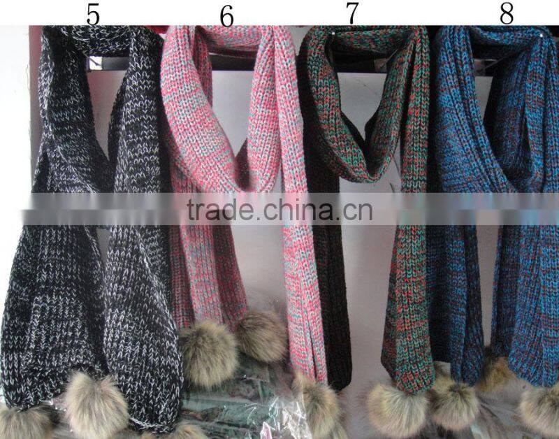 Hot knitted acrylic fantastic popular hot scarf for winter