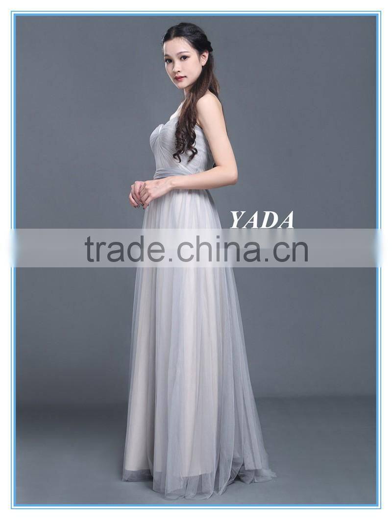 Latest Design Grace Woman Pleats Tulle Evening Dresses for Bridesmaids Dresses