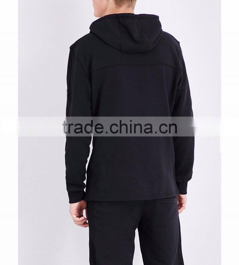 2017 New Fashion Custom Strip Men hoodies Out Label Long Sleeve Medium Size Drawstring Hoodies Rbbed Panel Sleeve