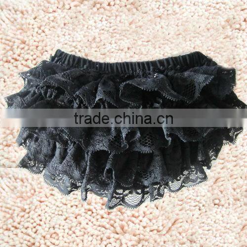 Hot sale Boutique Top Quality Baby Yellow Lace Ruffled Bloomer Infant Diaper Cover cotton diaper covers bloomer