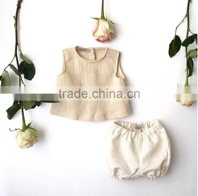 Ins Style Linen Fabric Clothes Baby Boutique Apparel Unique Baby Names Pictures