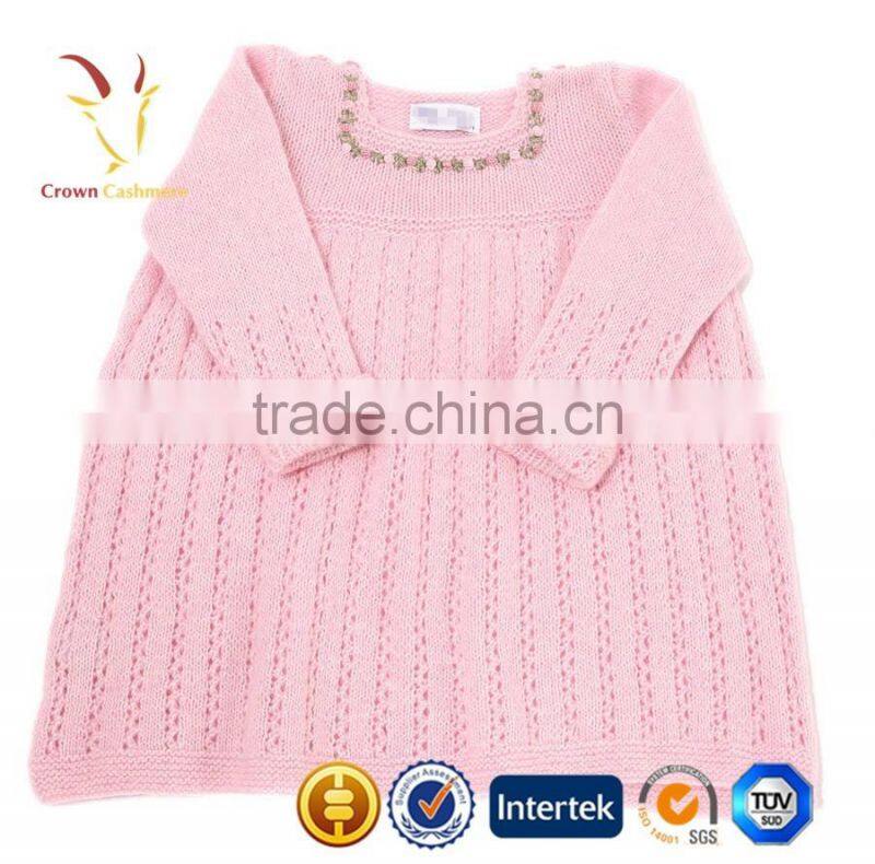 Cashmere Long Girls Sweater Dresses,Kids Flower Girl dresses