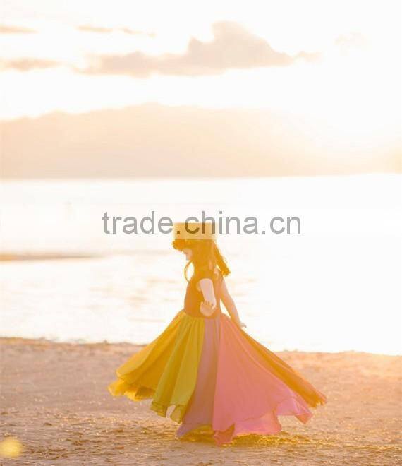 Newborn Gown Momy And Me Boho Dress Chiffon Mother Daughter Matching Dress