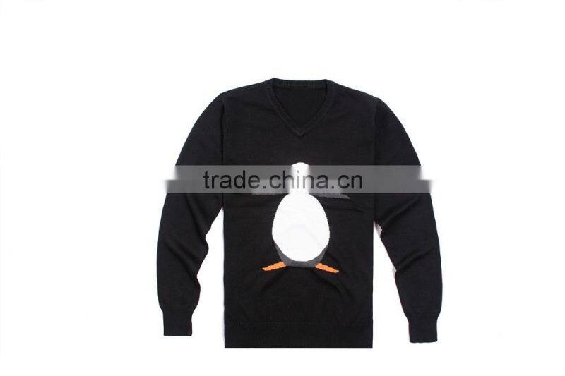 Cartoon Cotton V Neck Crochet Sweater Pattern