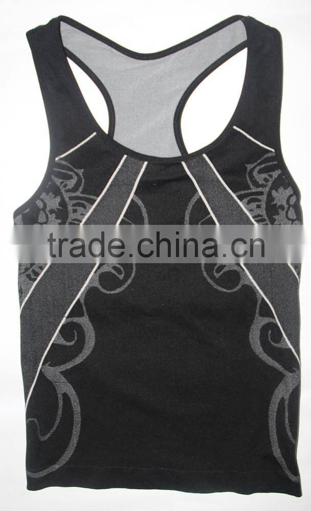 Seamless yarn dyed sports tank top
